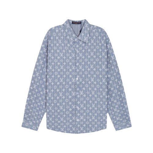 Louis Vuitton Classic Full Logo Printed Long Sleeve Shirt