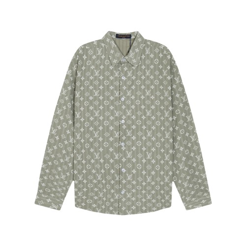 Louis Vuitton Classic Full Logo Printed Long Sleeve Shirt