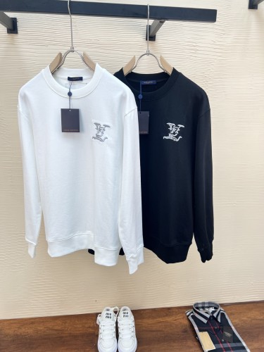Louis Vuitton Fashion Embroidered Logo Hoodie Unisex Casual Loose Sweatshirt