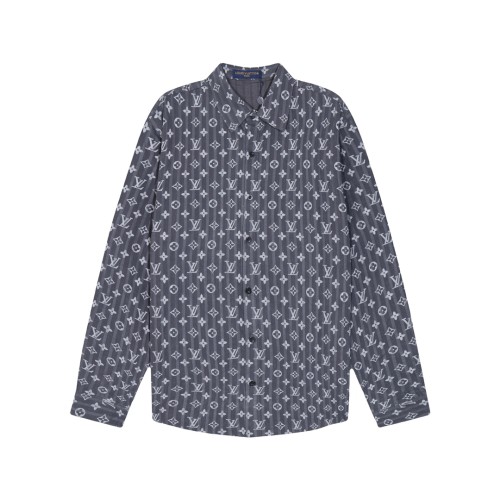 Louis Vuitton Classic Full Logo Printed Long Sleeve Shirt