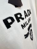 Prada New Embroidered Logo Printed Sweatshirt Unisex Casual Round Neck Sweatshirt