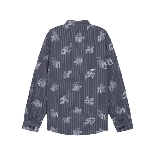 Dior Classic Full Haze Logo Printed Long Sleeve Shirt