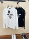 Prada New Embroidered Logo Printed Sweatshirt Unisex Casual Round Neck Sweatshirt