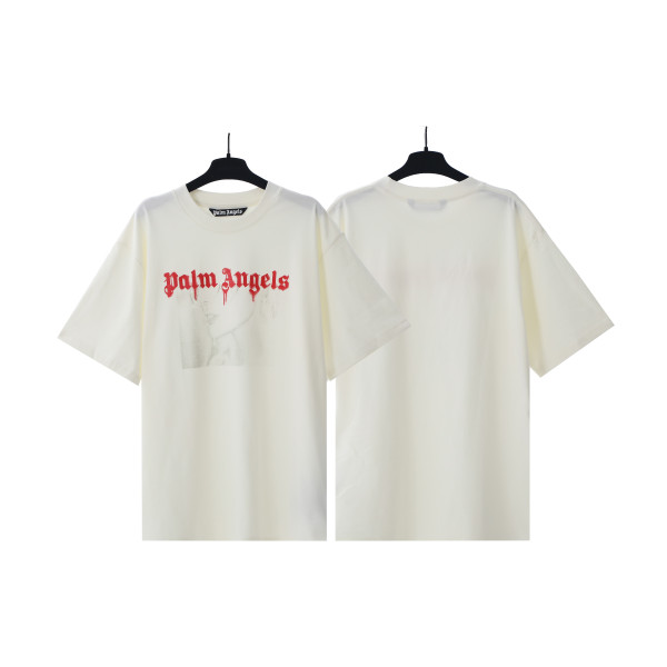 Plam Angels Embroidery Print Simple Style Unisex Short Sleeve