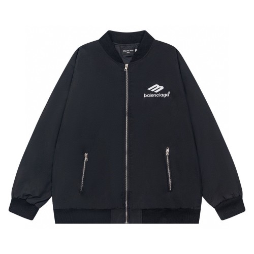Balenciaga New Embroidered Stand up Collar Jacket Unisex Casual Jacket