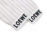Loewe New Unisex Embroidered Logo Blended Grey Stripe Embroidered Shirt