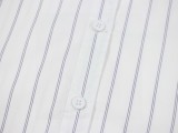 Loewe New Unisex Embroidered Logo Blended Grey Stripe Embroidered Shirt