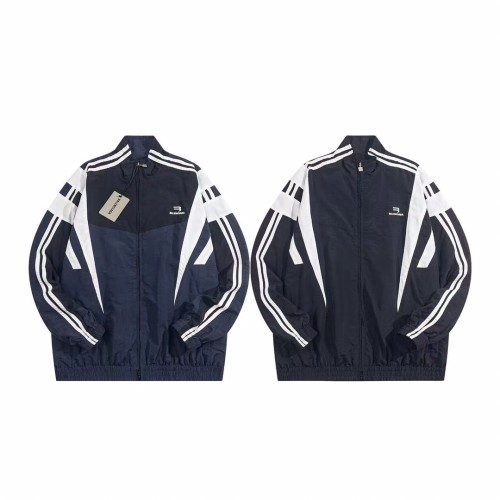 Balenciaga New Color Striped Jacket Unisex Classic Casual Breathable Coat