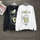 Loewe Trendy Padded Fleece Logo Sportswear Unisex Casual Round Neck Hoodie