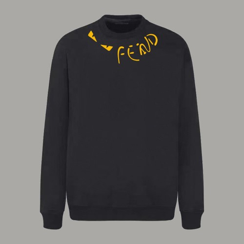 Fendi Personality Letter Printed Round Neck Hoodie Unisex Casual Loose Sweatshirt