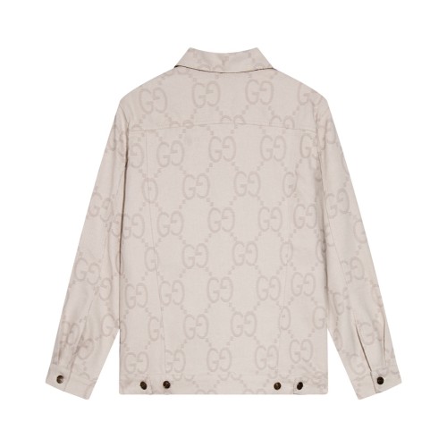 Gucci New Double G Logo Jacquard Coat Couple Casual Versatile Double Sided Jacket