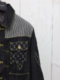 Louis Vuitton New Logo Jacquard Contrast Splicing Cowboy Coat