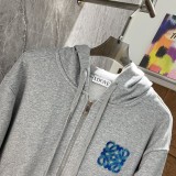 Loewe Toothbrush Embroidered Logo Casual Set Unisex Loose Zipper Sportswear