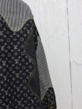 Louis Vuitton New Logo Jacquard Contrast Splicing Cowboy Coat