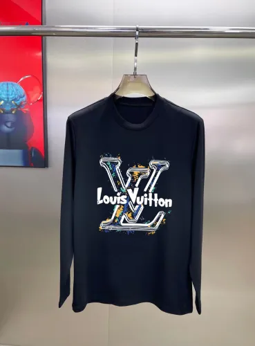 Louis Vuitton New Large Logo Printed Long Sleeve T-shirt Unisex Casual Loose T-shirt