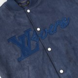 Louis Vuitton New Towel Embroidered Deer Velvet Baseball Jacket