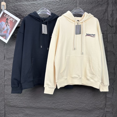 Balenciaga New Embroidered Wave Letter Logo Hoodie Couple Casual Sportswear