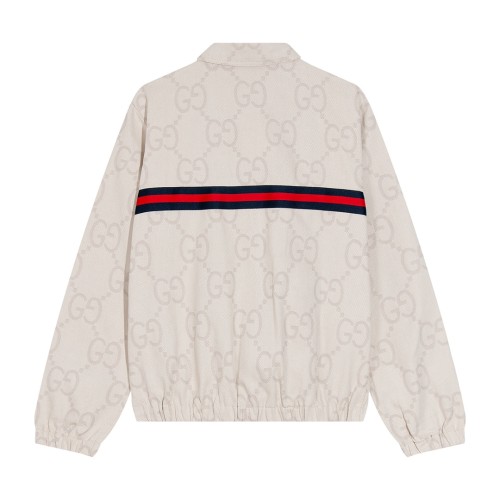 Gucci New Full Double G Logo Jacquard Jacket Couple Casual Versatile Coat