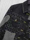 Louis Vuitton New Logo Jacquard Contrast Splicing Cowboy Coat