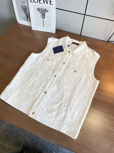 Louis Vuitton New Classic Logo Jacquard Straight Cowboy Vest Coat