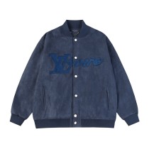Louis Vuitton New Towel Embroidered Deer Velvet Baseball Jacket