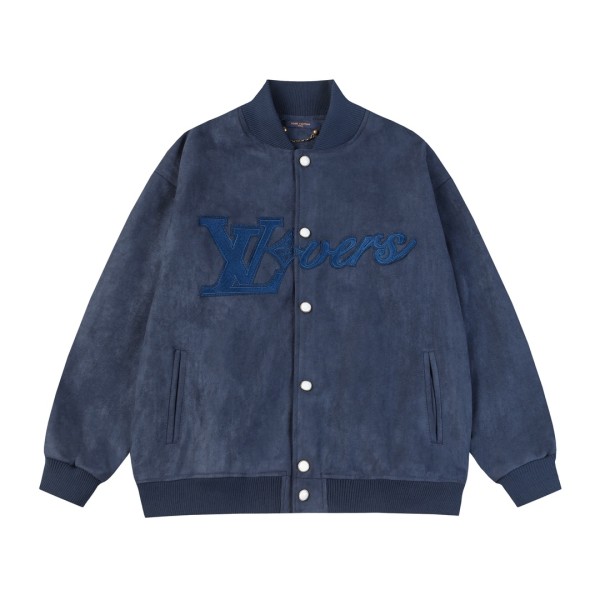 Louis Vuitton New Towel Embroidered Deer Velvet Baseball Jacket