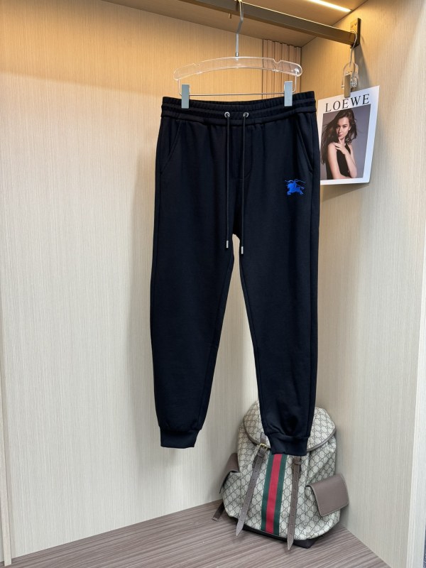 Burberry New Embroidered Logo Sports Pants Unisex Drawstring Casual Pants