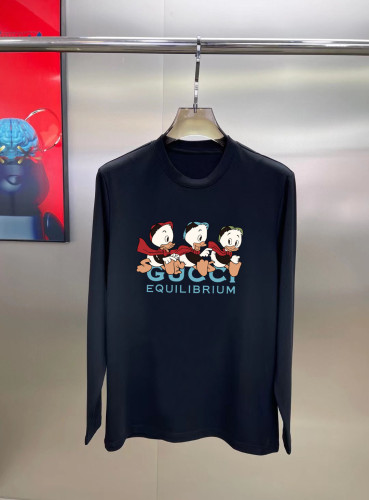 Gucci Fashion Cartoon Logo Printed Long Sleeve T-shirt Unisex Casual Cotton T-shirt