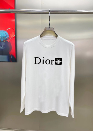 Dior New Classic Logo Printed Long Sleeve T-shirt Unisex Casual Loose T-shirt