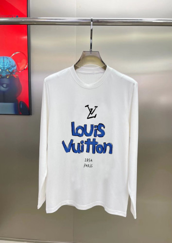 Louis Vuitton Personalized Logo Printed Long Sleeve T-shirt Unisex Loose Casual T-shirt