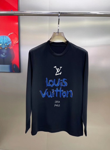 Louis Vuitton Personalized Logo Printed Long Sleeve T-shirt Unisex Loose Casual T-shirt