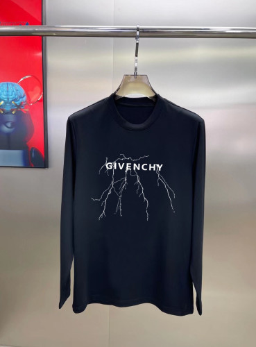 Givenchy Fashion Flash Logo Printed Long Sleeve T-shirt Unisex Loose Cotton T-shirt