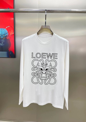 Loewe Classic Logo Printed Long Sleeve T-shirt Unisex Loose Cotton T-shirt