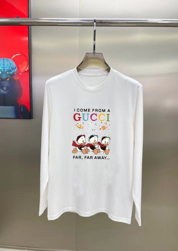 Gucci Fashion Cartoon Logo Printed Long Sleeve T-shirt Unisex Casual Cotton T-shirt