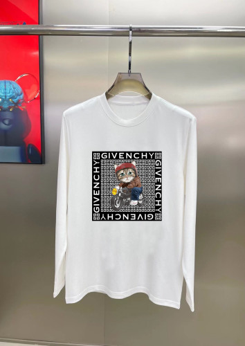 Givenchy Classic Cat Logo Printed Long Sleeve T-shirt Couples Casual Loose T-shirt