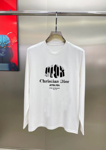Dior New Personalized Logo Printed Long Sleeve T-shirt Unisex Casual Loose T-shirt