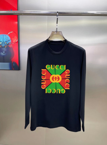 Gucci Classic 3D Logo Printed  Long Sleeve T-shirt Unisex Casual Cotton T-shirt