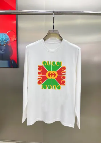 Gucci Classic 3D Logo Printed  Long Sleeve T-shirt Unisex Casual Cotton T-shirt