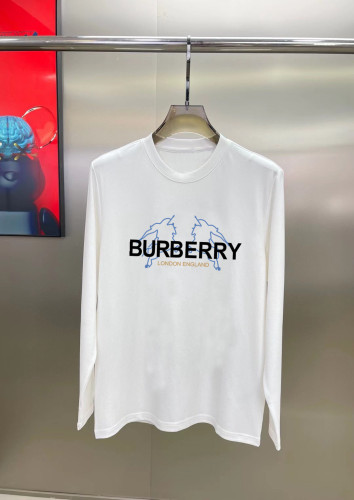 Burberry Classic Logo Printed Long Sleeve T-shirt Unisex Casual Cotton T-shirt