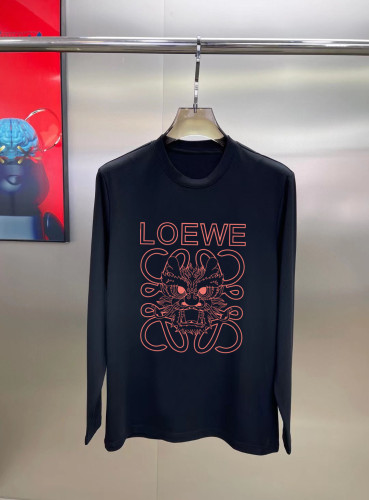 Loewe Classic Logo Printed Long Sleeve T-shirt Unisex Loose Cotton T-shirt