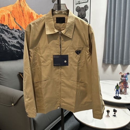 Prada New Men's Metal Triangle Logo Stretch Jacket