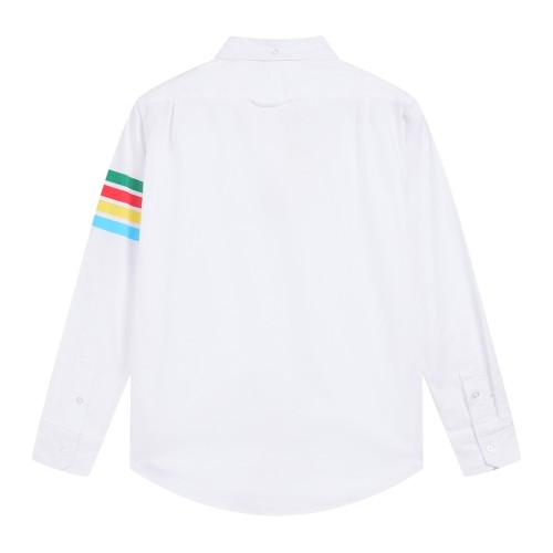 Thom Browne New Classic Zipper Shirt Couple Color Four Bar Cardigan Coat
