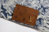 Louis Vuitton Street High Destruction Flower Rose Jacquard Jacket Fashion Washed Denim Jacket