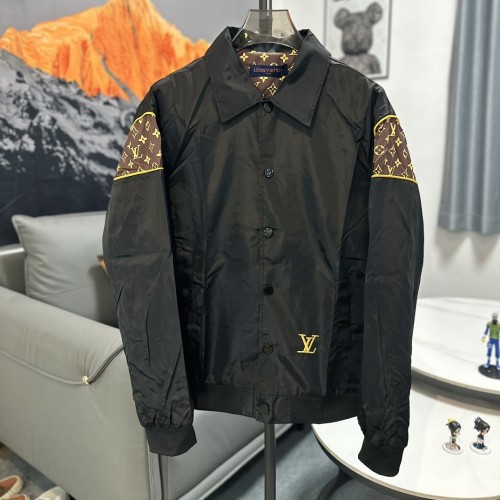 Louis Vuitton Fashion Floral Splicing Long Sleeve Jacket Unisex Retro Casual Coat