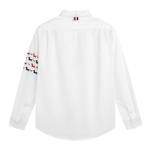 Thom Browne New Classic Single Sleeve Embroidered Dog Oxford Long Sleeve Shirt
