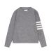 Thom Browne New Classic Wool Four Bar Round Neck Hoodie