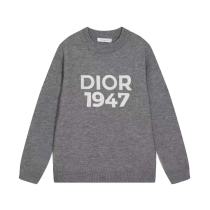 Dior Embroidered Letter Logo Round Neck Sweater Wool Sweater