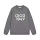 Dior Embroidered Letter Logo Round Neck Sweater Wool Sweater