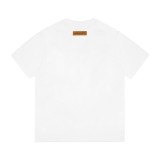 Louis Vuitton Fashion Concert Gradient 3D Printed Short Sleeve Couple Loose Round Neck T-shirt