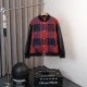 Louis Vuitton Classic Stinger Logo Ball Jacket Couple Splice Leather Checkered Coat